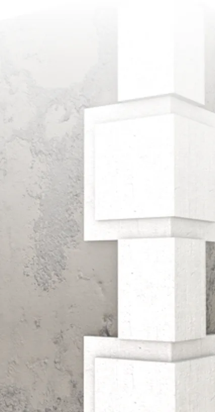 Moldura perimetral aplicada en columna, interior y exterior
